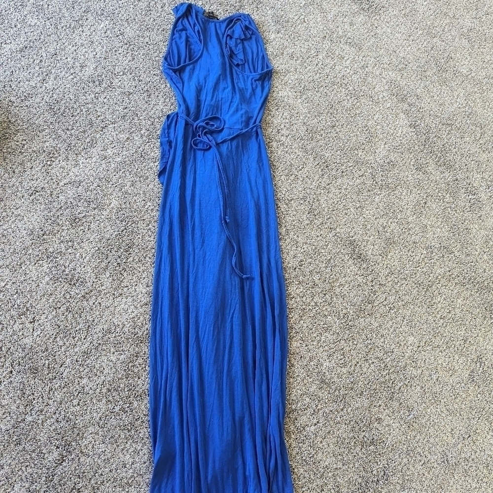 EUC Felicity & Coco Blue Ruffle High/Low Dress XS - Picture 5 of 6